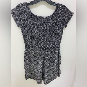 Womens black and white romper